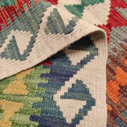 Kilim Runner Classic, Handmade Artisan Afghan Turkish Persian Qashqai Navajo Bohemian Wool Flatweave Multicolour 185x67 cm - thumbnail 3