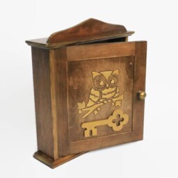 Owl Key Cabinet Wooden Holder Key Box Organizer Owl Gift Home Decor Wall Decoration - thumbnail 2