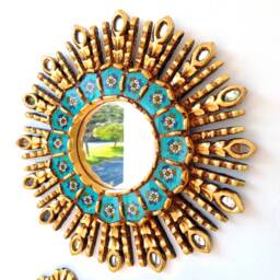 "Peruvian Mirrors ""Flashing Turquoise" - thumbnail 3