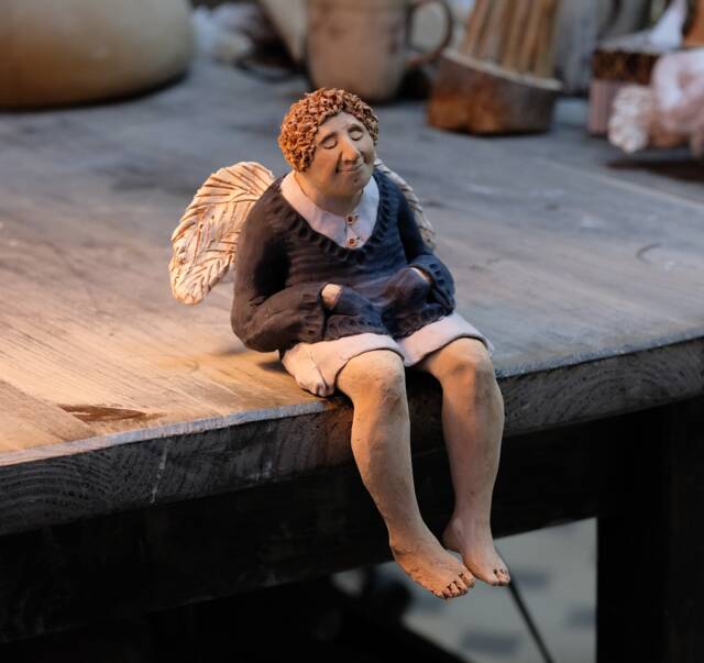 Angel Sitting Ix - Blue - image 1