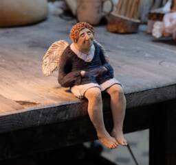 Angel Sitting Ix - Blue - thumbnail 1