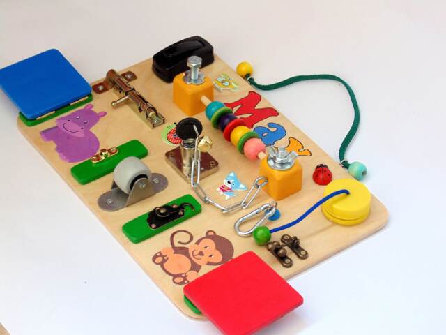 Travel Busy Board Montessori Personalized Baby Gift Baby Sensory Board Busyboard Kids Activity Toys For Toddler Wooden Game Boards - image 1