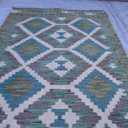 3x13 Long Handmade Chubi Runner Rug, Stunning Kilim Maimana Flatweave Oriental Hallway Rug - thumbnail 3