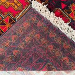 3x6 Afghan Khal Mohammadi Wool Rug - Hand-Knotted Tribal Carpet Natural Vegetable Dyed Red Oriental Area For Entryway Or Living Room - thumbnail 4