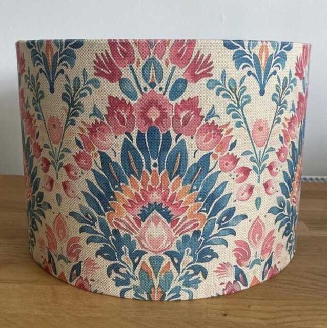 Handcrafted Artisan Indian Block Printed Linen Lampshade - image 1