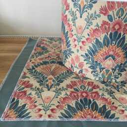 Handcrafted Artisan Indian Block Printed Linen Lampshade - thumbnail 2