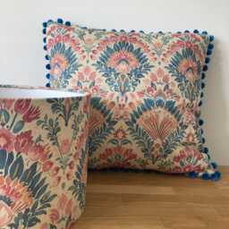 Handcrafted Artisan Indian Block Printed Linen Lampshade - thumbnail 3