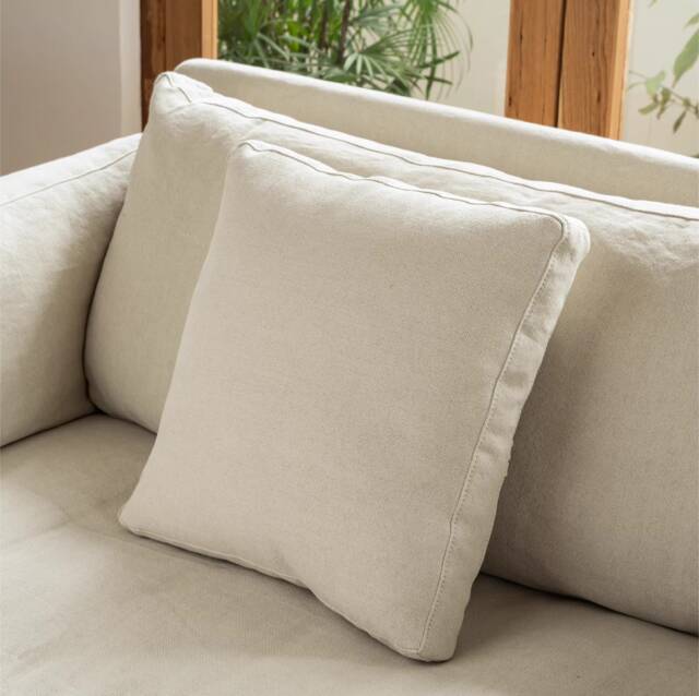 600+ Colours, Sofa Cushion Cover, Backrest Cover, Ivory Canvas Cushion Cover, Bench Cover, Bed Back Cover - image 1