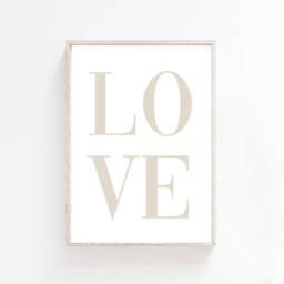 Set Of 2 Home Prints, Home Wall Art, Beige Prints, Neutral Prints, Love Print, Neutral Art, Beige Art, Home Sweet Print - thumbnail 2