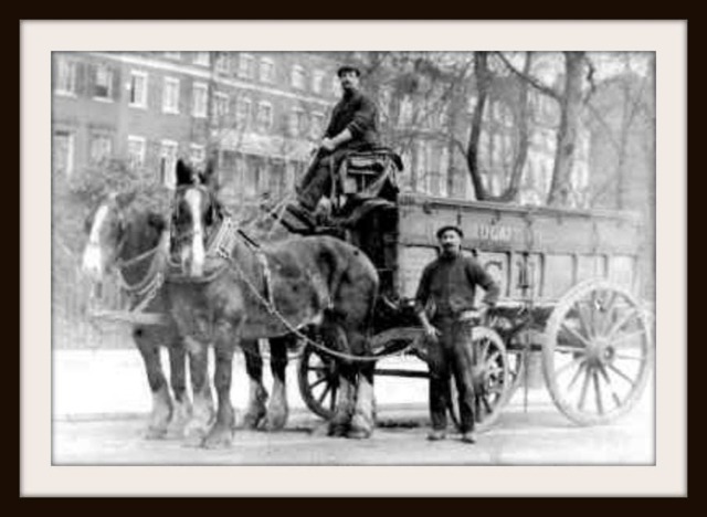 Vintage Historic Reproduction Photo Ice Cart Unframed - image 1