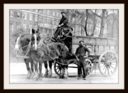 Vintage Historic Reproduction Photo Ice Cart Unframed - thumbnail 1