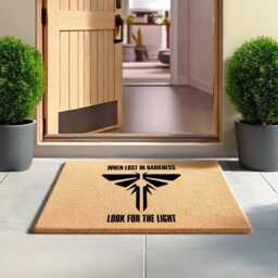 When Lost in Darkness, Look For The Light Doormat, Tlou The Last Of Us, Fireflies Tv Show Fandom Geeky Doormat - thumbnail 3