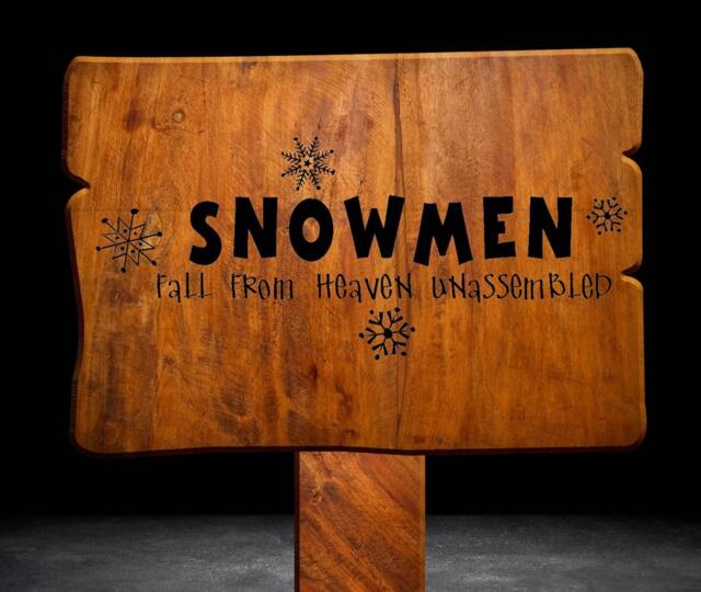 Snowmen Fall From Heaven Unassembled Wall Decal - image 1