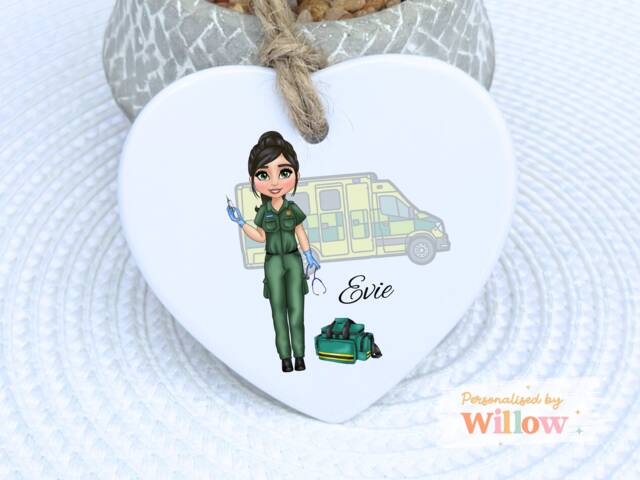 Personalized Paramedic Ceramic Ornament Medical Thank You Gift - image 1