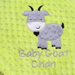 Baby Blanket Personalized Minky -Goat Baby Blanket-Sheep Blanket - Goat Blanket-Goat Boy Blanket-Girl - thumbnail 2
