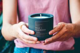 Black Concrete Soy Candle - 7.5Oz