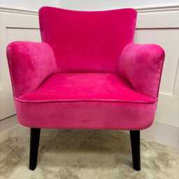 Luxury Velvet Armchair, Accent Pink, Purple, Gold, Olive, Orange Reading Chair