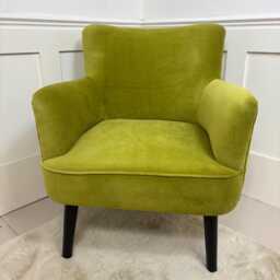 Luxury Velvet Armchair, Accent Pink, Purple, Gold, Olive, Orange Reading Chair