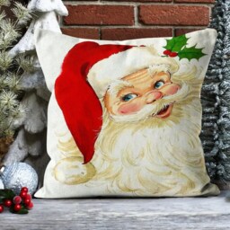Santa Claus, Hat Throw Pillow Cover/Christmas Gnomes, Winter Christmas Deer Case/Red Green Cushion Cover/Merry Christmas, Gifts For Her - thumbnail 2