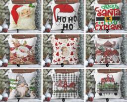 Santa Claus, Hat Throw Pillow Cover/Christmas Gnomes, Winter Christmas Deer Case/Red Green Cushion Cover/Merry Christmas, Gifts For Her - thumbnail 1