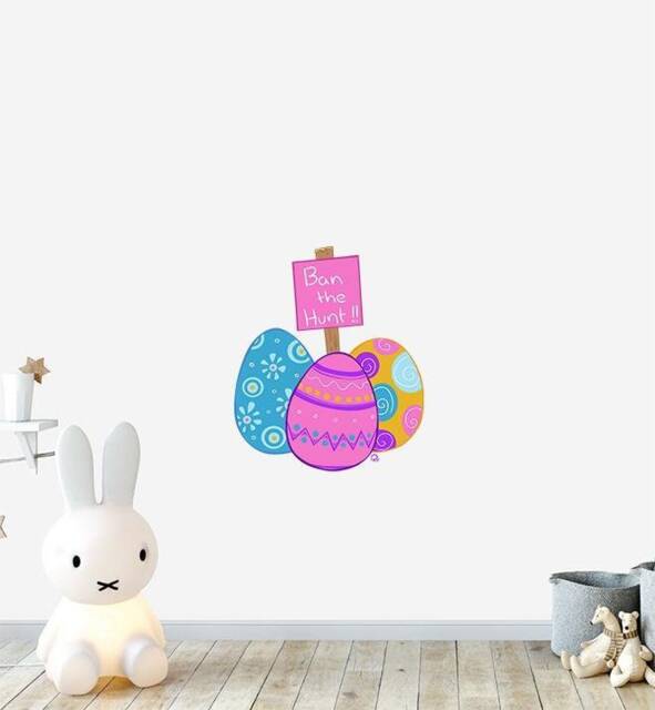 Ban The Hunt Wall Sticker Decal - Kids Stickers, Animals Childrens Decals, Art, Room, Girl, Boy