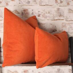 Burnt Orange Corduroy Cushion Cover Mid-Century Modern, Boho Chic - thumbnail 2