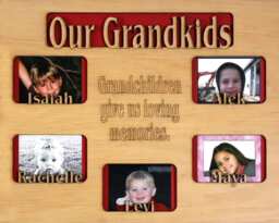 1 To 5 Grandkids Names Mat Insert - Only For 11x14 Picture Frame - Gifts Grandparents Grandchildren Personalized Customized - thumbnail 1