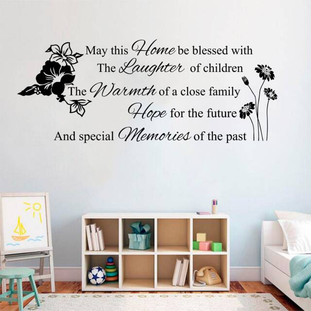 May This Home Be Blessed - 0336, Wall Art Decal, Transfer, Mural, Sticker, 75 Colours, 5 Sizes, Interior Or Exterior Use , Easy To Apply - image 1
