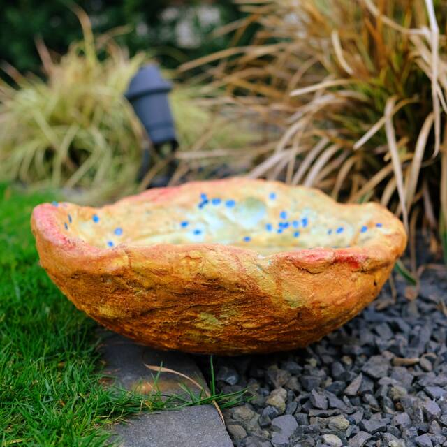 Magnificent Garden Bird Bath & Ornament, Meticulously Handmade Art For The Outdoors - image 1