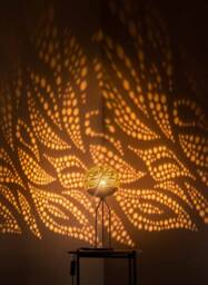 Gourd Table Lamp Moroccan Turkish Lampshade, Wooden Mosaic Lantern