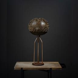 Gourd Table Lamp Moroccan Turkish Lampshade, Wooden Mosaic Lantern - thumbnail 2