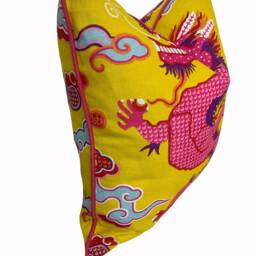 Schumacher Magical Ming Dragon Libertine Yellow Cushion Cover Pillow - thumbnail 2