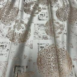 Luxury Damask Curtain Panel Black & Bronze Patterned Drape - thumbnail 4