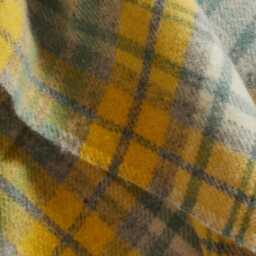 Throw. Cottage Check Throw Ocean Colourway Yellow Blue - thumbnail 3
