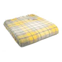 Throw. Cottage Check Throw Ocean Colourway Yellow Blue - thumbnail 2