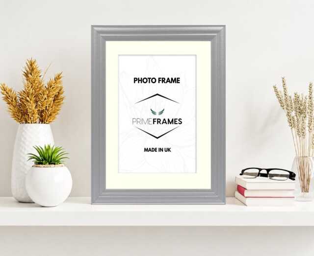 Photo Frame With Ivory Mount Picture Black White Silver Poster Frames Landscape Portrait Wall Art Home Decor Various Colours & Sizes - image 1