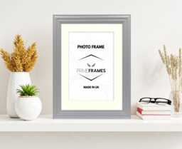 Photo Frame With Ivory Mount Picture Black White Silver Poster Frames Landscape Portrait Wall Art Home Decor Various Colours & Sizes