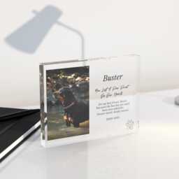 Personalised Pet Memorial Gift - Dog Or Cat Loss Photo Plaque, Sympathy Keepsake, Bereavement Present, Custom Memory Acrylic Block - thumbnail 2