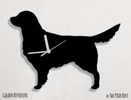 Golden Retriever Dog - Wall Clock Silhouette - thumbnail 1