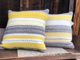Navajo Churro Sheep Wool Pillows - Hand Spun/Woven 20-Inch Square Sold