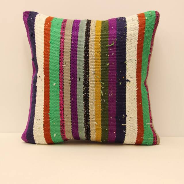 Throw Kilim Pillow Case 20x20 - 50x50 cm Anatolian Kelim Turkish Pillow Kilim Cushion Art Deco Cover Sofa Home Ef-108 - image 1