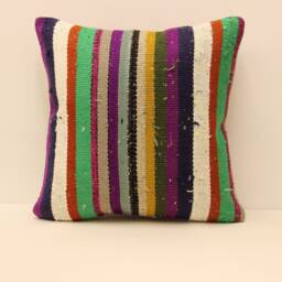 Throw Kilim Pillow Case 20x20 - 50x50 cm Anatolian Kelim Turkish Pillow Kilim Cushion Art Deco Cover Sofa Home Ef-108 - thumbnail 1
