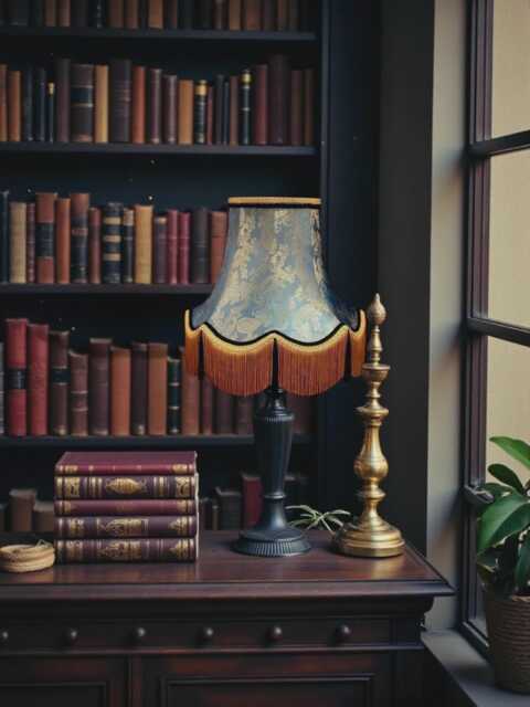 Aqua Blue Paisley Fabric Lampshade Handmade in The UK For Table & Floor Standard Lamp Shades, Ceiling Lights, Clip On Wall Lights - image 1