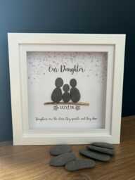 Our Daughter, Framed Pebble Picture, Milestone Birthday Gift, Wall Decor, Daughter Quote Keepsake, Sentimental Token For Her, 18Th, 21st, 30Th - thumbnail 1