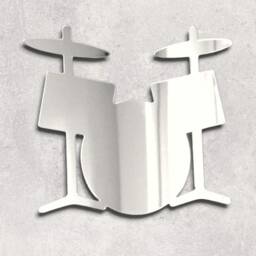 Drum Kit Acrylic Mirror Wall Art - Many Size & Colour Options - Bespoke Items Made - thumbnail 2