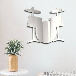 Drum Kit Acrylic Mirror Wall Art - Many Size & Colour Options - Bespoke Items Made - thumbnail 3