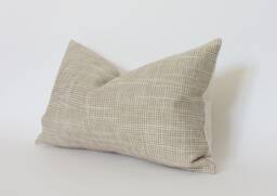 Beige Lumbar Pillow, Textured Pillow Covers, Tan Throw Decorative Pillows For Sofa, Cream Ivory Cushion Case -- Layla
