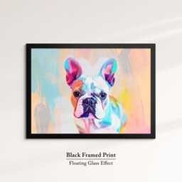 French Bulldog Abstract Pastel Oil Painting Framed Print & Canvas Large Luxury Wall Art Poster Pet Home Decor Interior Dog Gift Idea - thumbnail 2