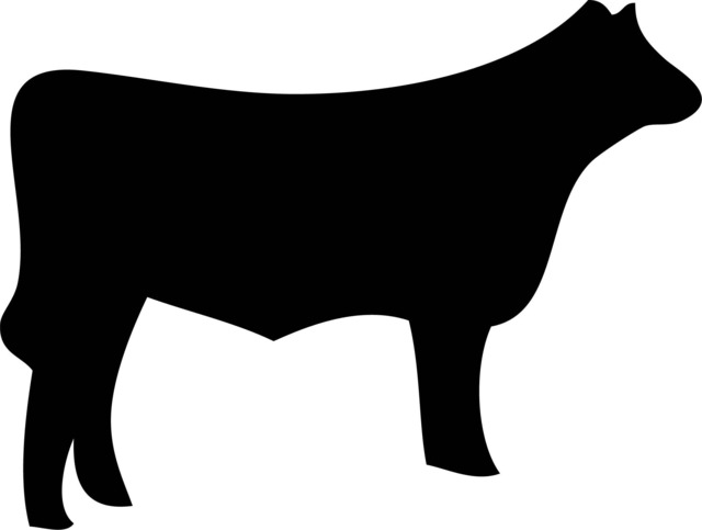 Cow Hereford Silhouette Printable Wall Art