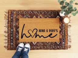 Personalized Nana & Papa's Home Doormat - Custom Grandparents Welcome Mat Front Door D??cor Housewarming Or Grandparent Gift - thumbnail 1